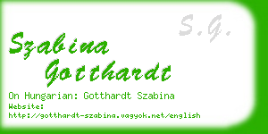 szabina gotthardt business card
